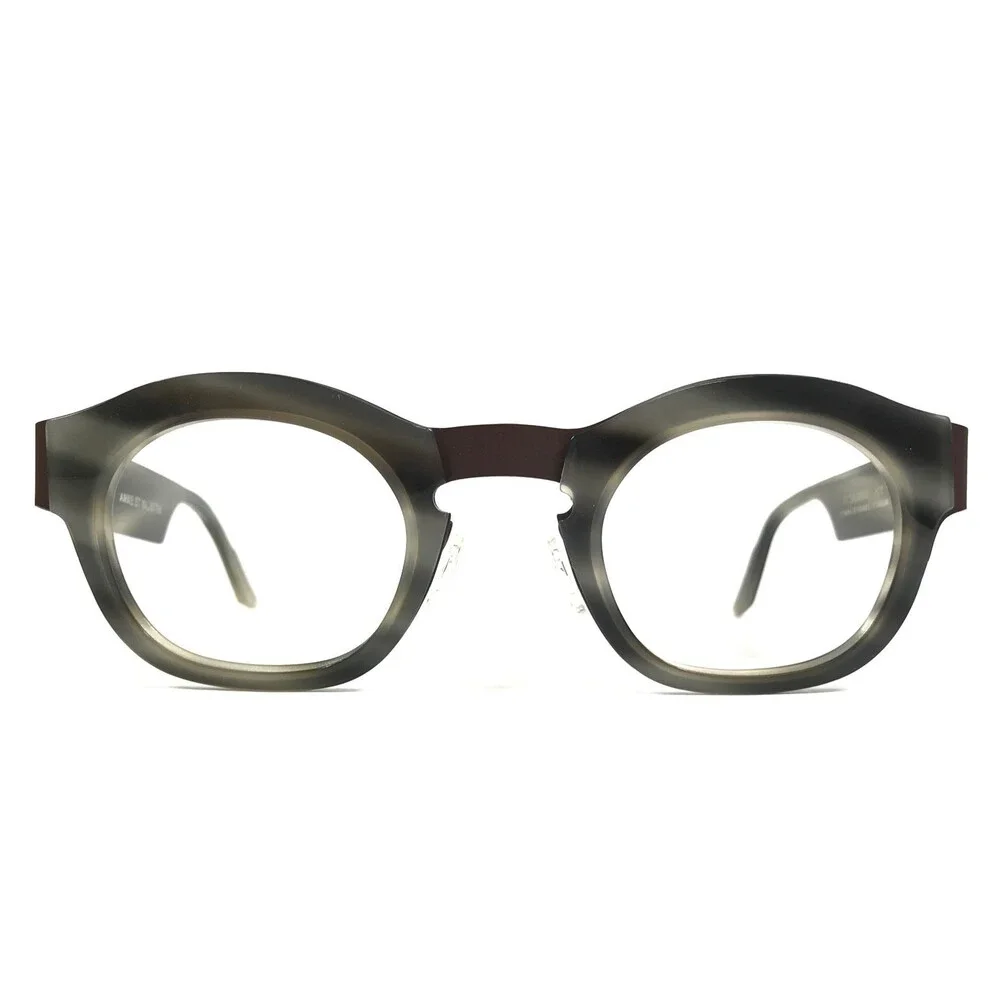 Anne & Valentin Eyeglasses Frames FREELANCE A26 Matte Brown Gray Horn 45-30-130